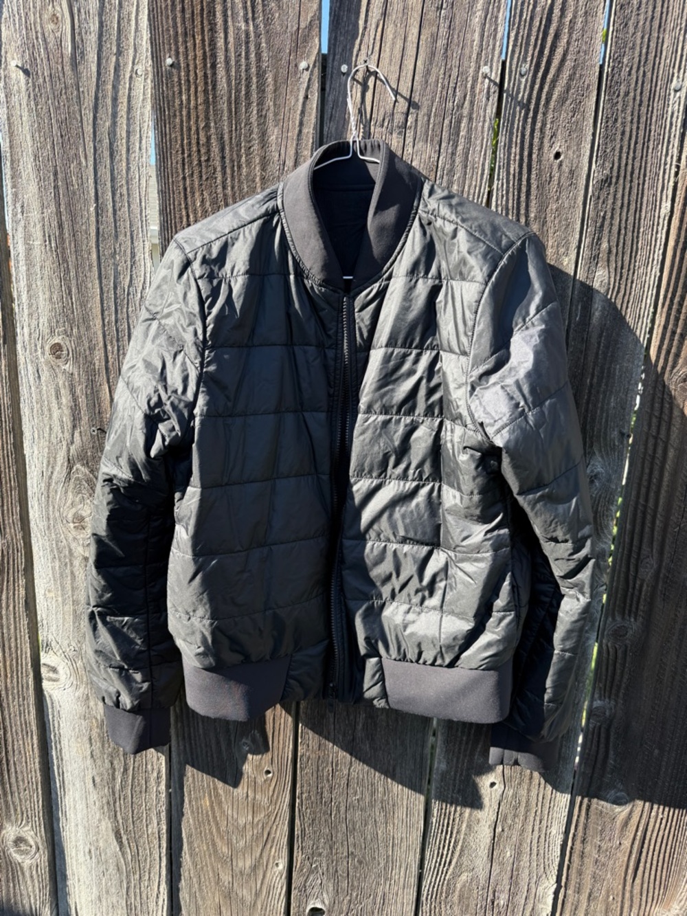lululemon athletica Black Quilted Bomber Jacket